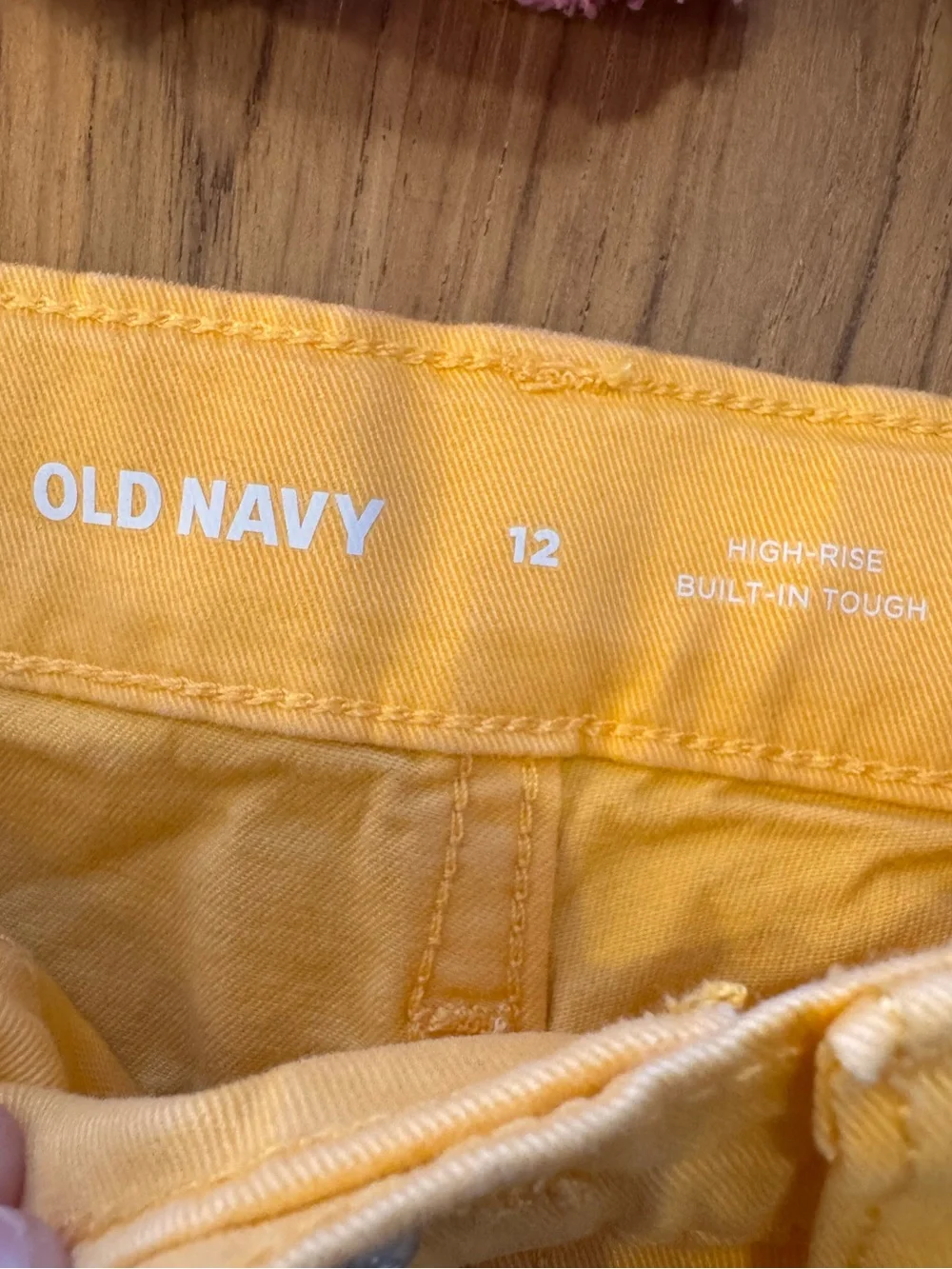 Lot of TWO Pairs Old Navy Denim Shorts Girls’ 12 Orange & Pink